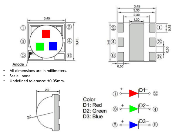 3w RGB LED